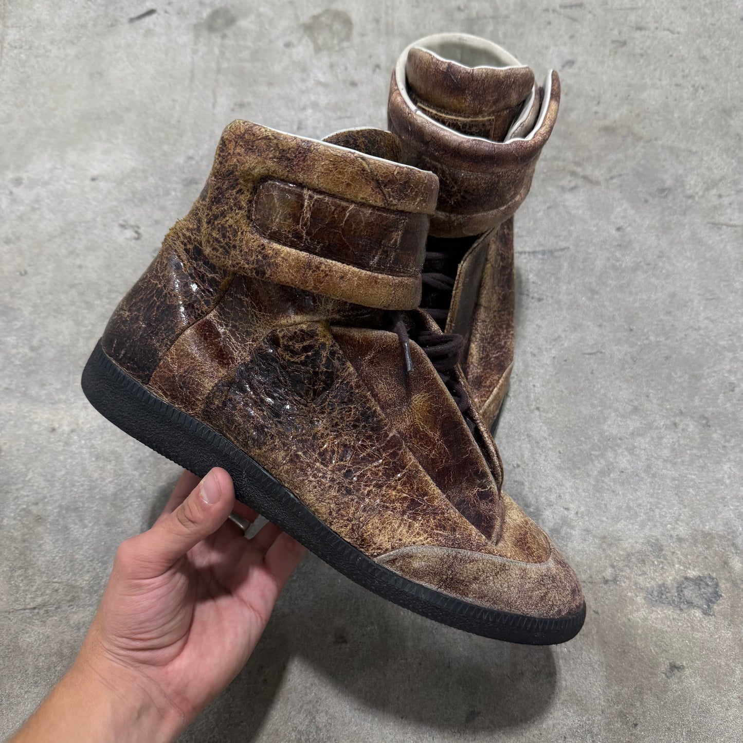 Maison Margiela ‘Burnt Leather Tobacco’ Future High Tops