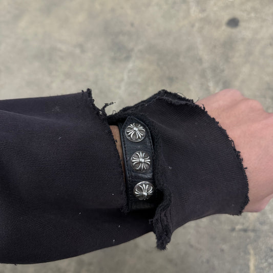 Chrome Hearts 3 Snap Leather Bracelet