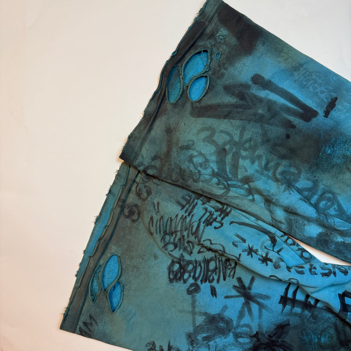 Balenciaga Blue Graffiti Sweatpants