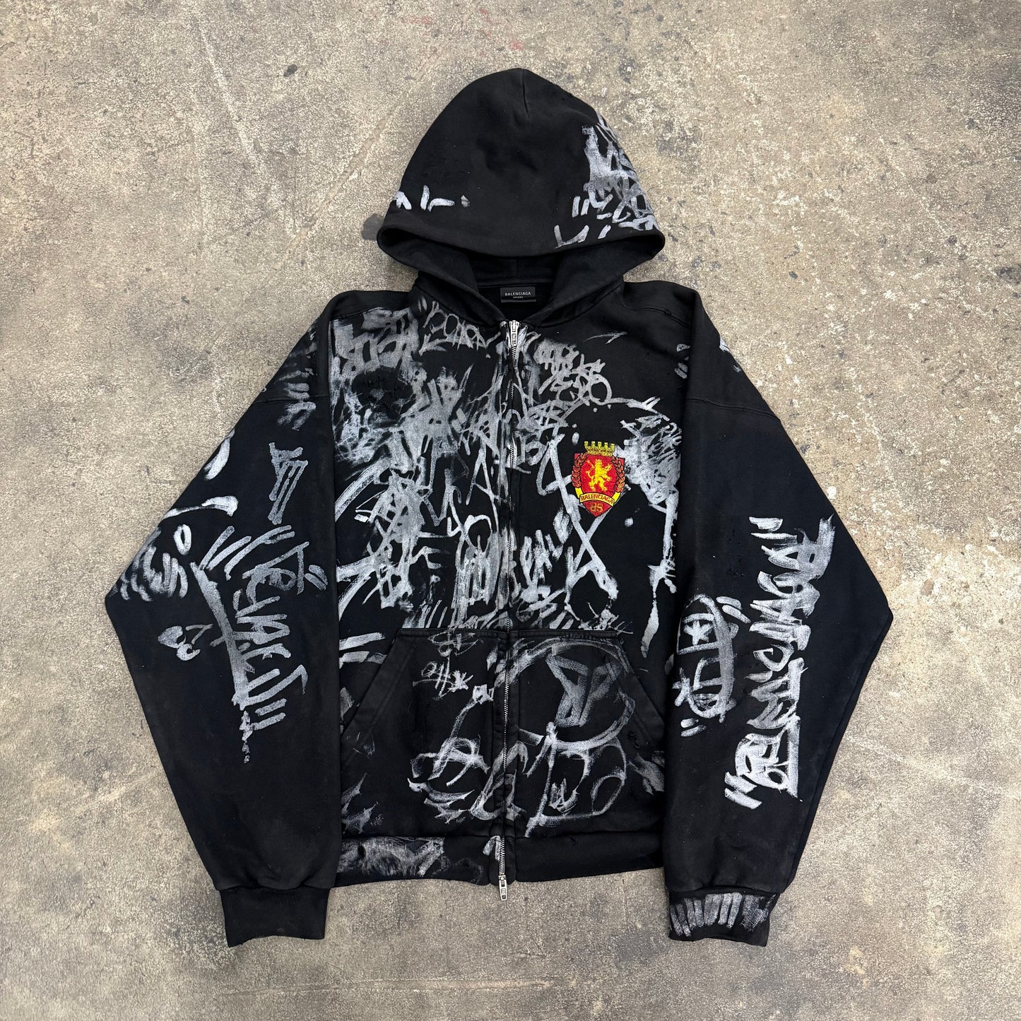Balenciaga Black Graffiti Zipup