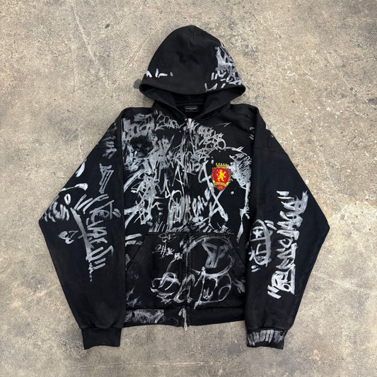 Balenciaga Black Graffiti Zipup