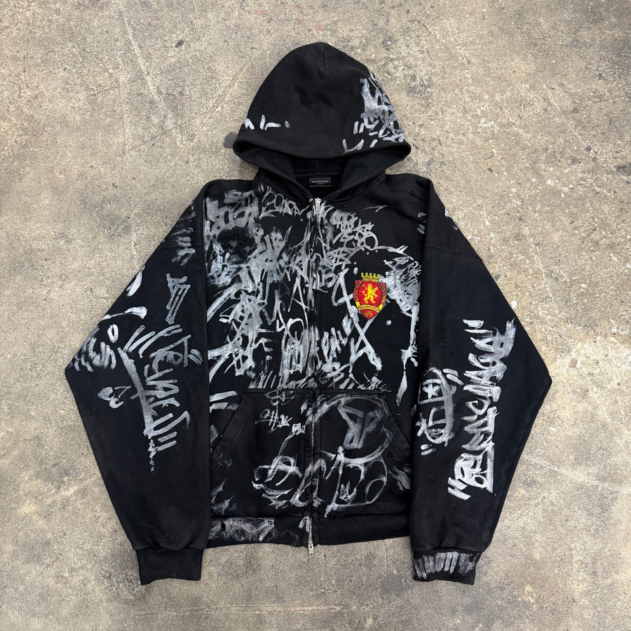 Balenciaga Black Graffiti Zipup