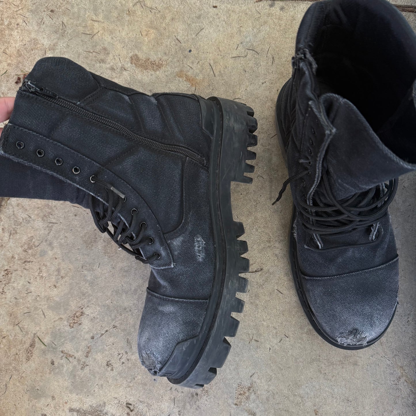 Balenciaga Distressed Strike boots