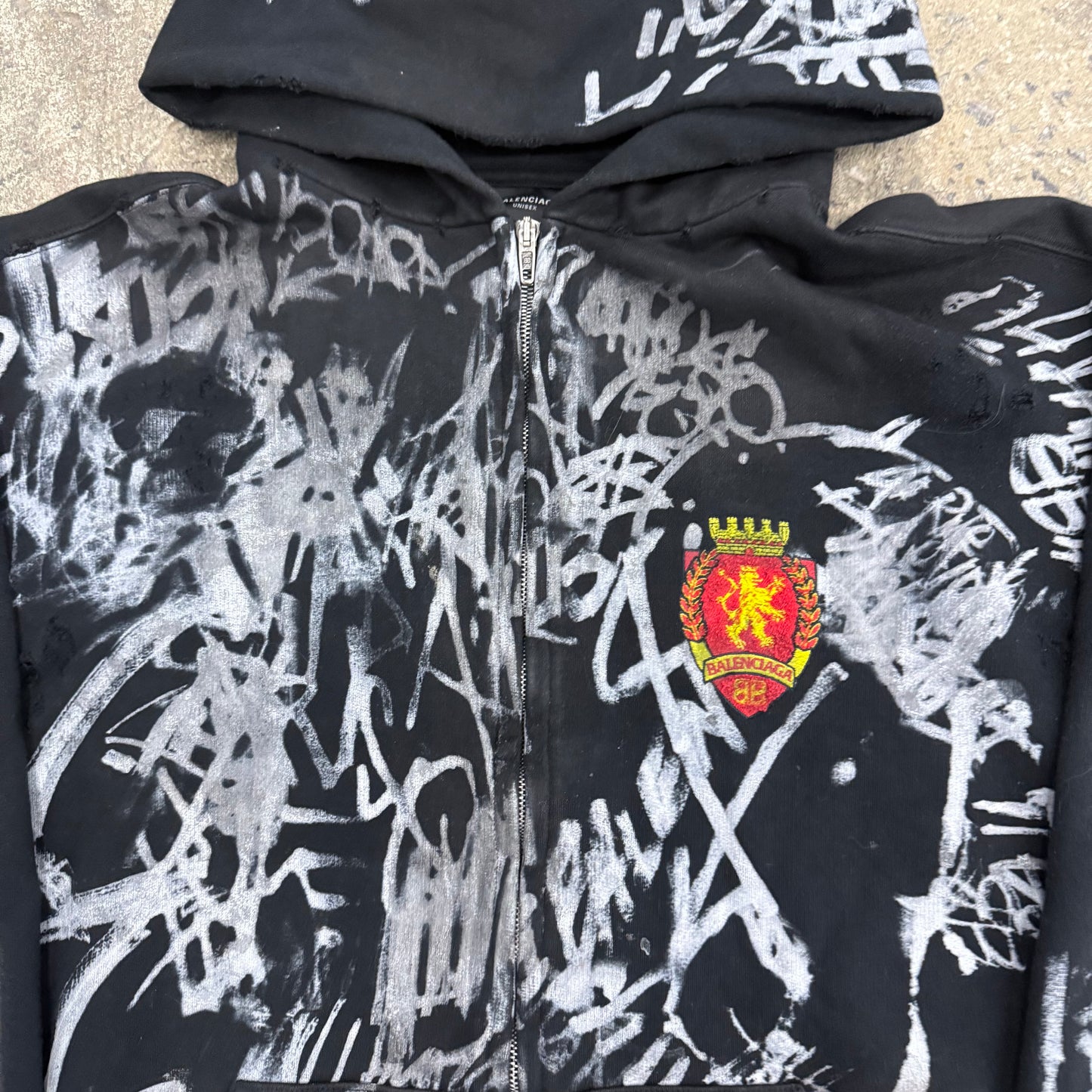 Balenciaga Black Graffiti Skater Zipup