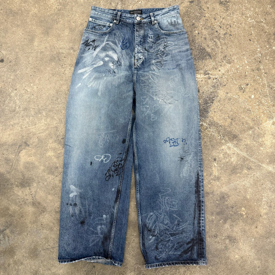 Balenciaga Graffiti Denim