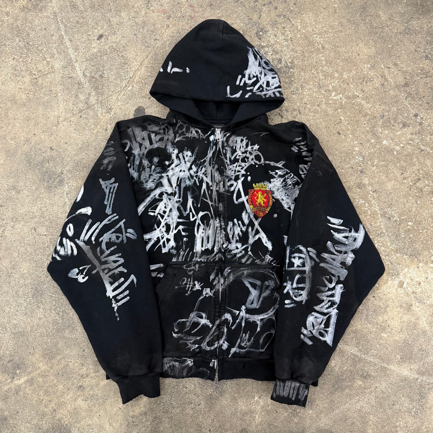 Balenciaga Black Graffiti Skater Zipup