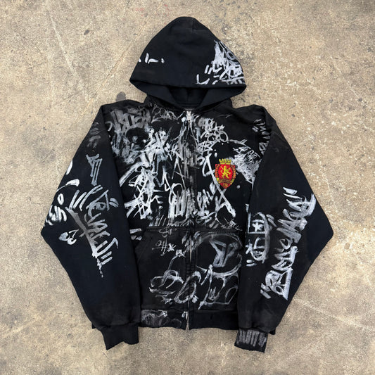 Balenciaga Black Graffiti Skater Zipup