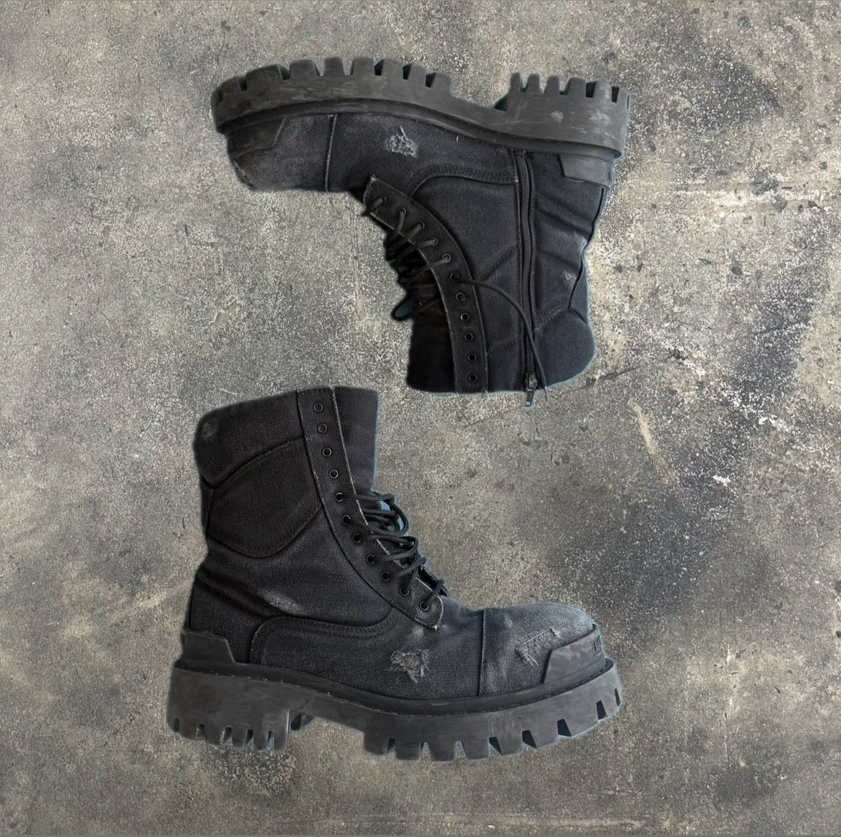 Balenciaga Distressed Strike boots