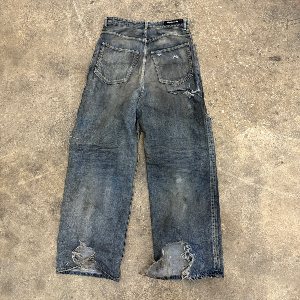 Balenciaga Mud Oil Spill Denim