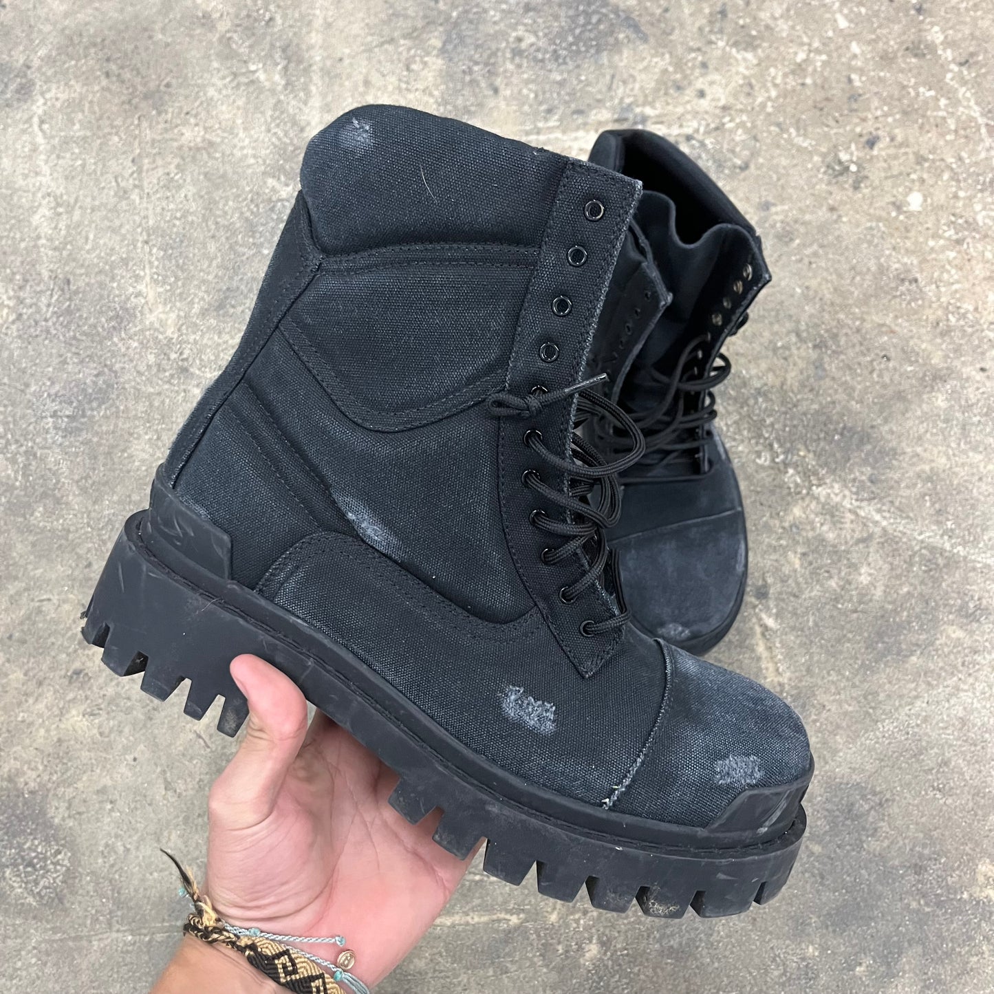Balenciaga Distressed Strike boots