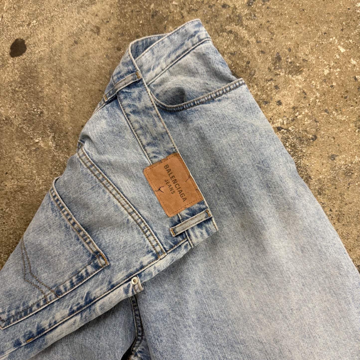 Balenciaga Blue Baggy Denim