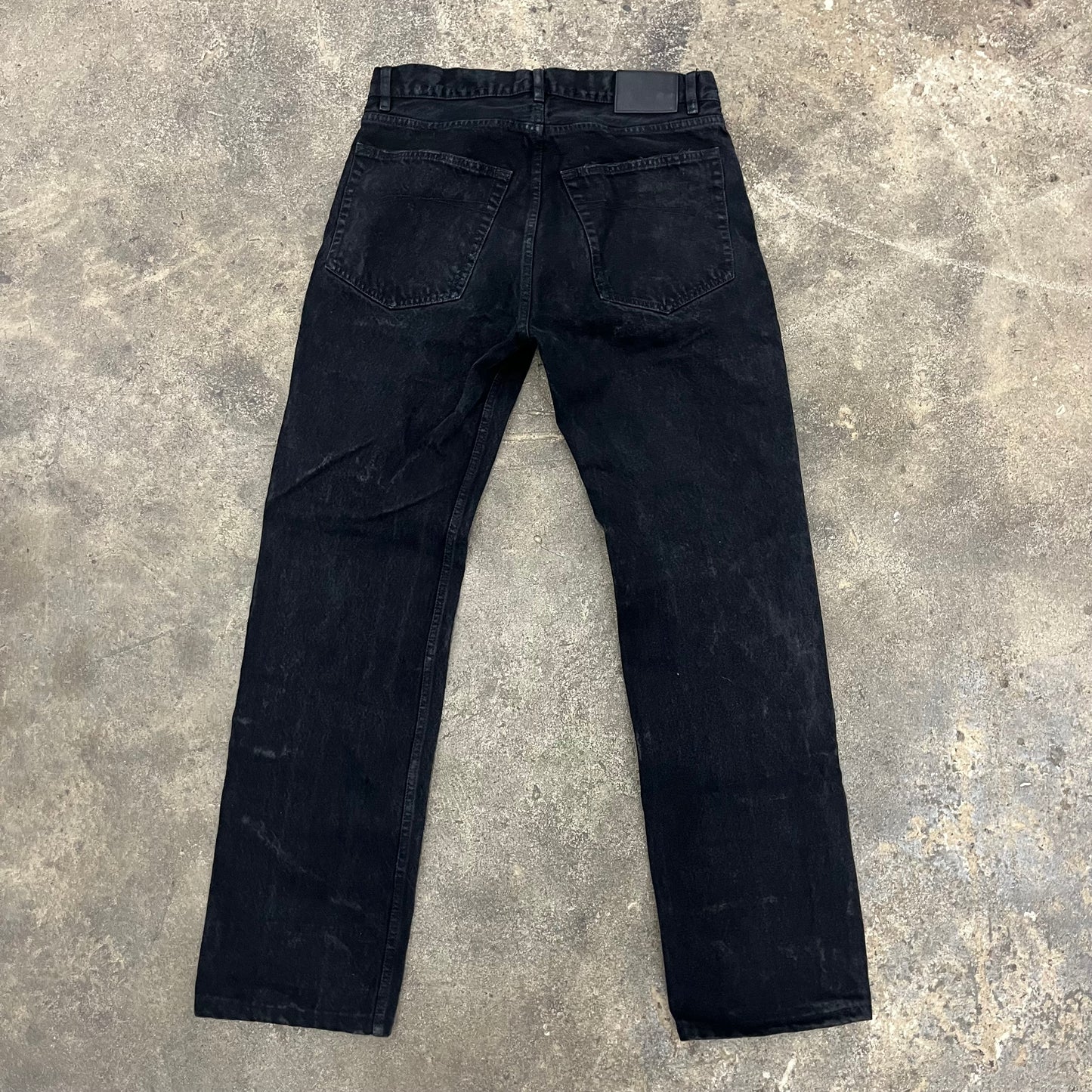 Balenciaga Black Distressed Denim