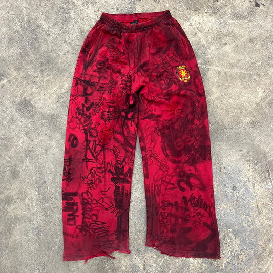 Balenciaga Red Skater Graffiti Skater Sweats