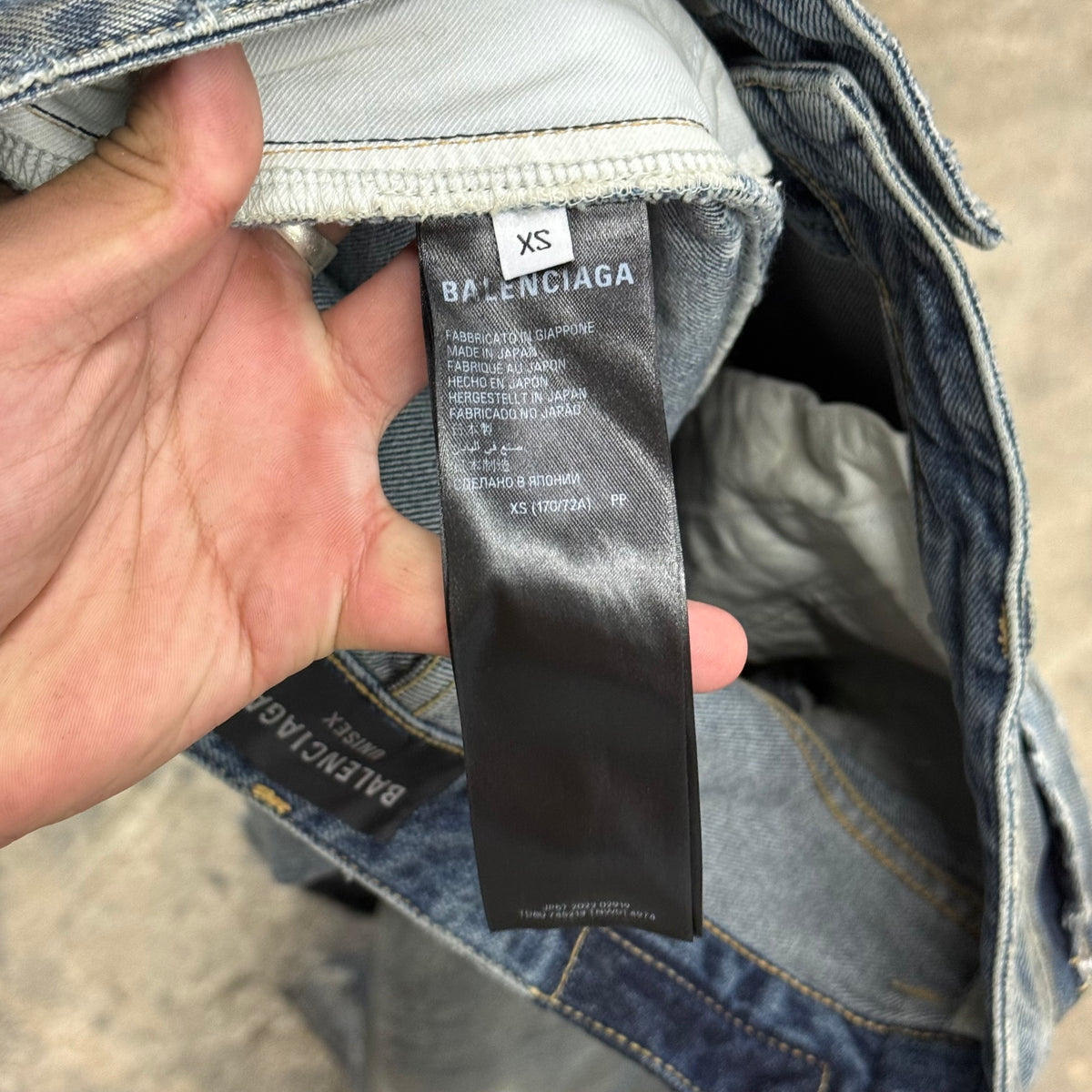 Balenciaga Mud Oil Spill Denim