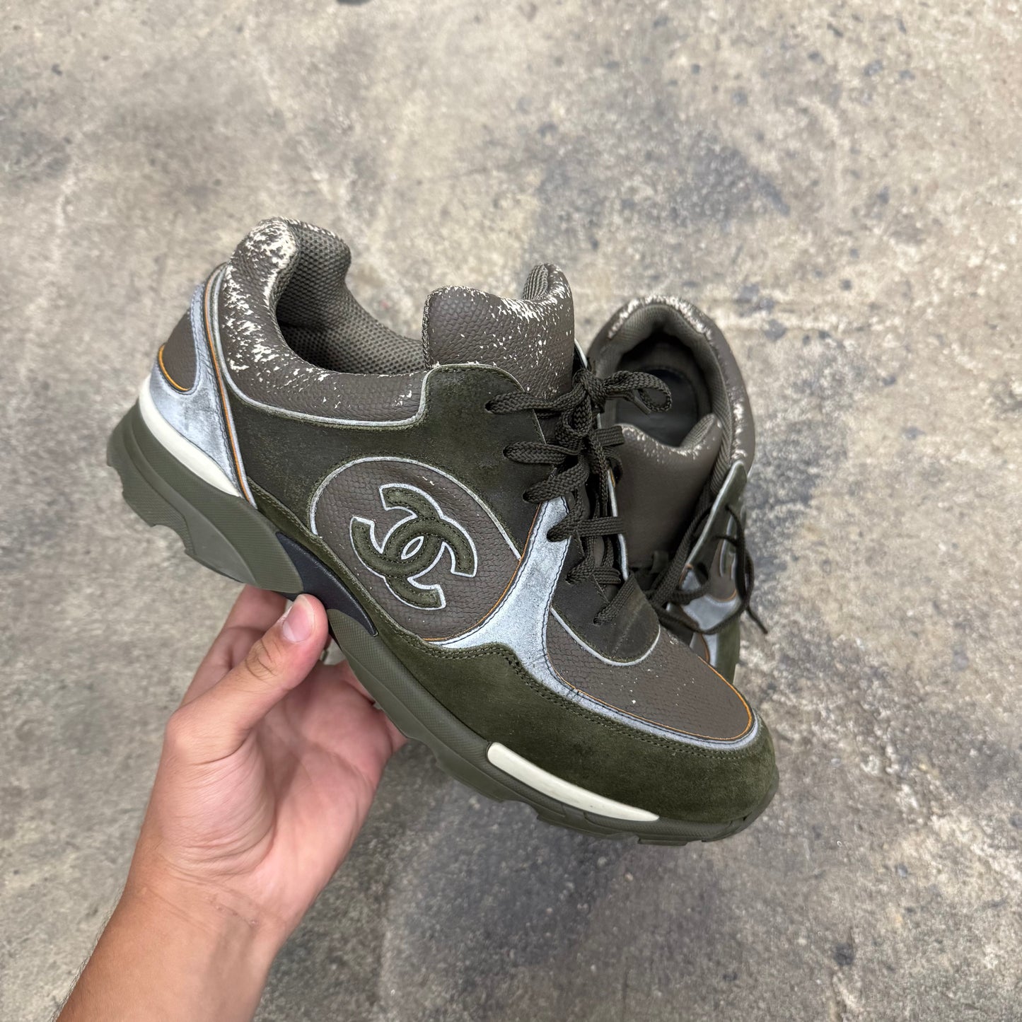 Chanel FW15 CC ‘Khaki’ Trainer