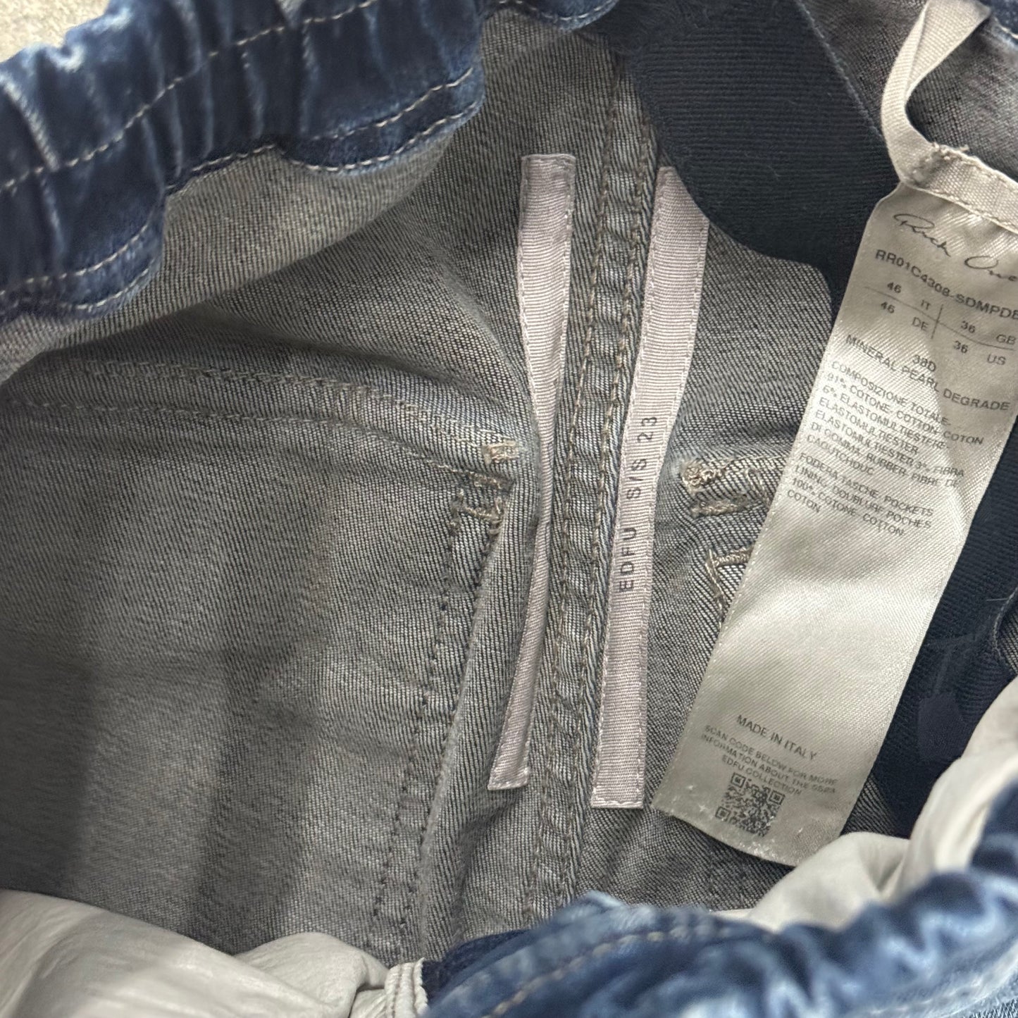 Rick Owens Mineral Wash Bela Cargo