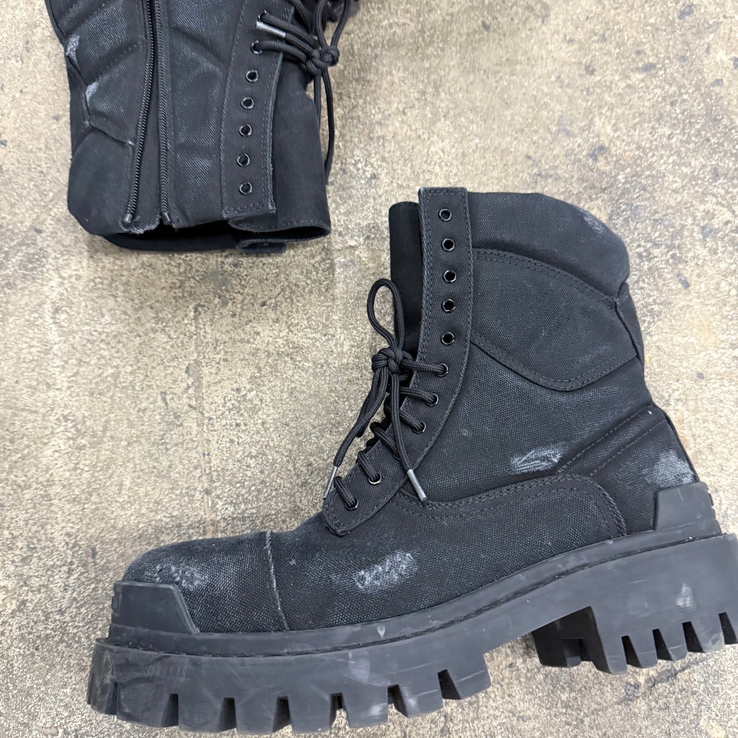 Balenciaga Distressed Strike Boots