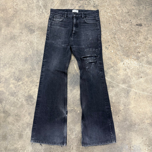 Balenciaga Distressed Flared Denim