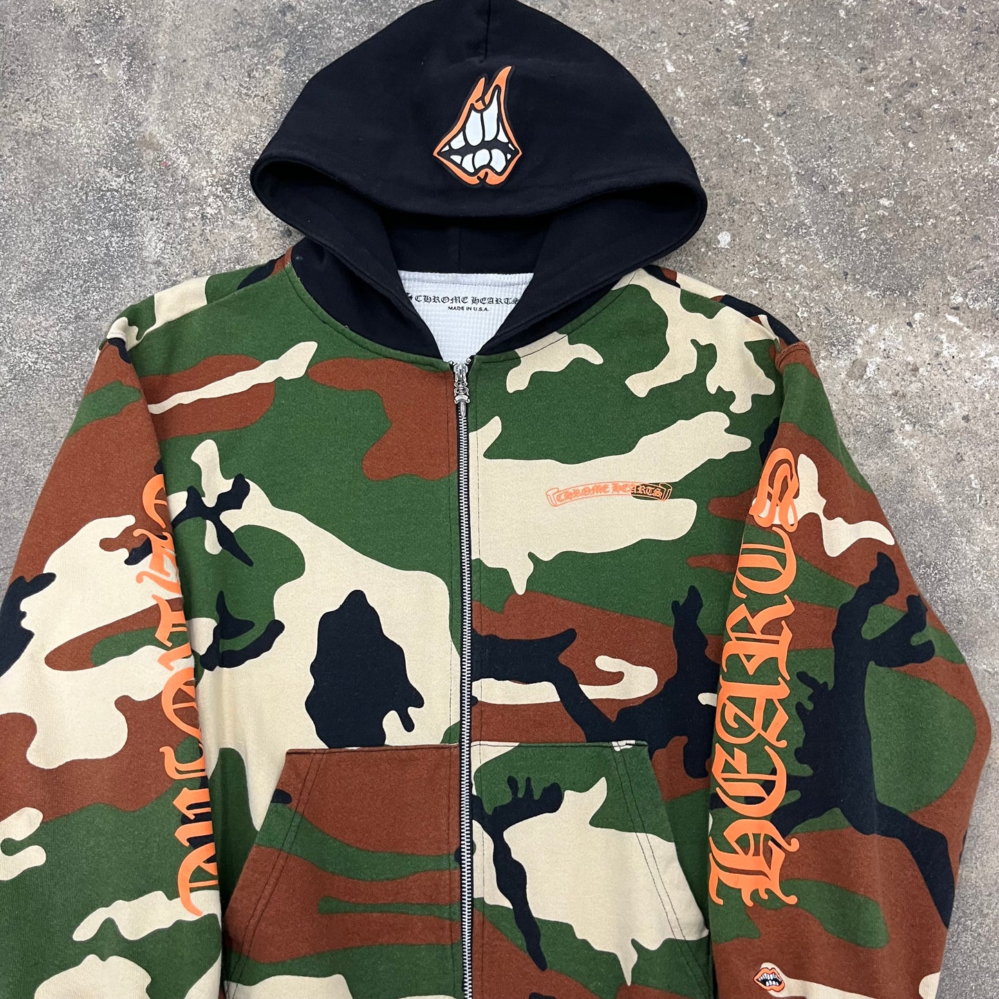 Chrome Hearts Matty Boy Caution Camo Zipup