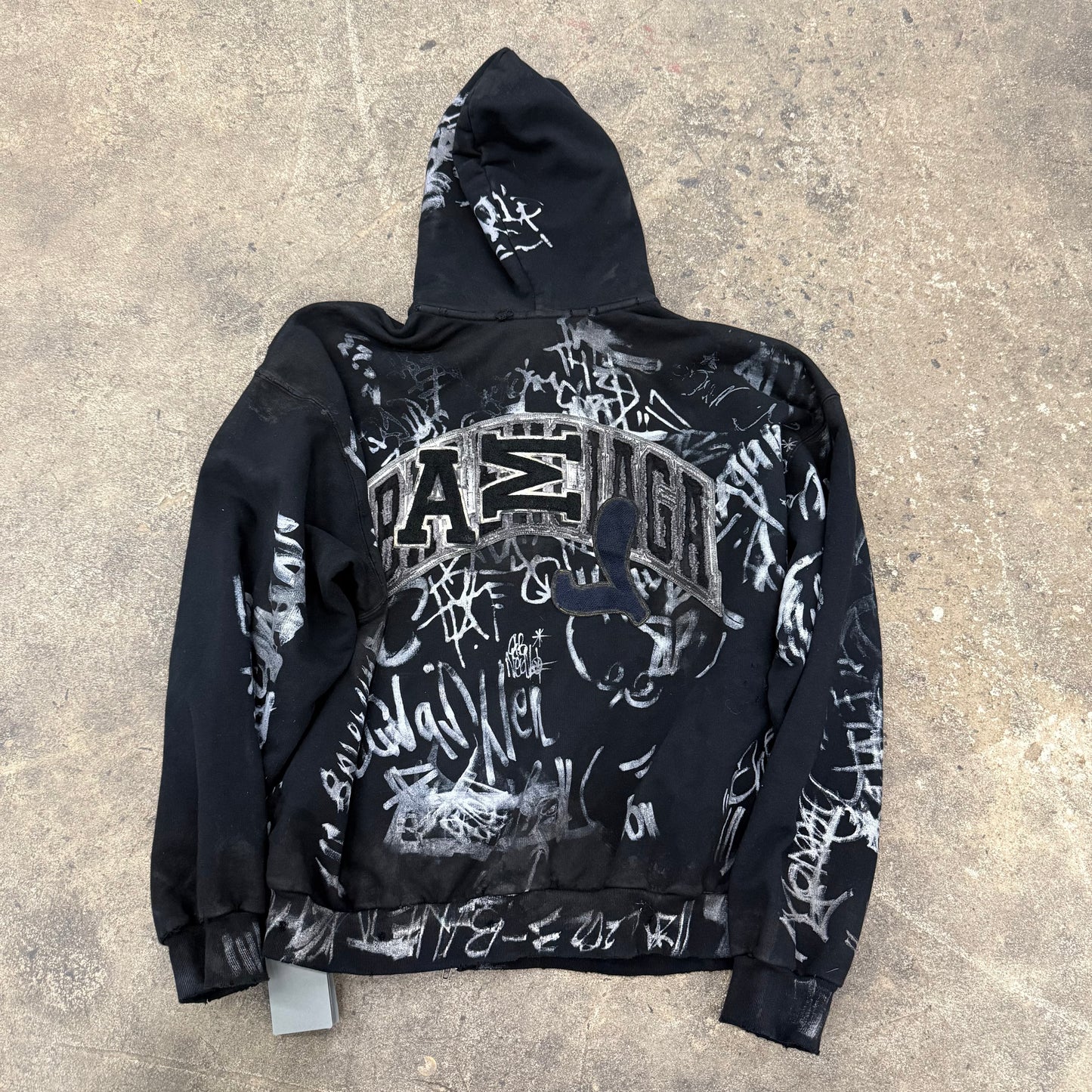 Balenciaga Black Graffiti Skater Zipup