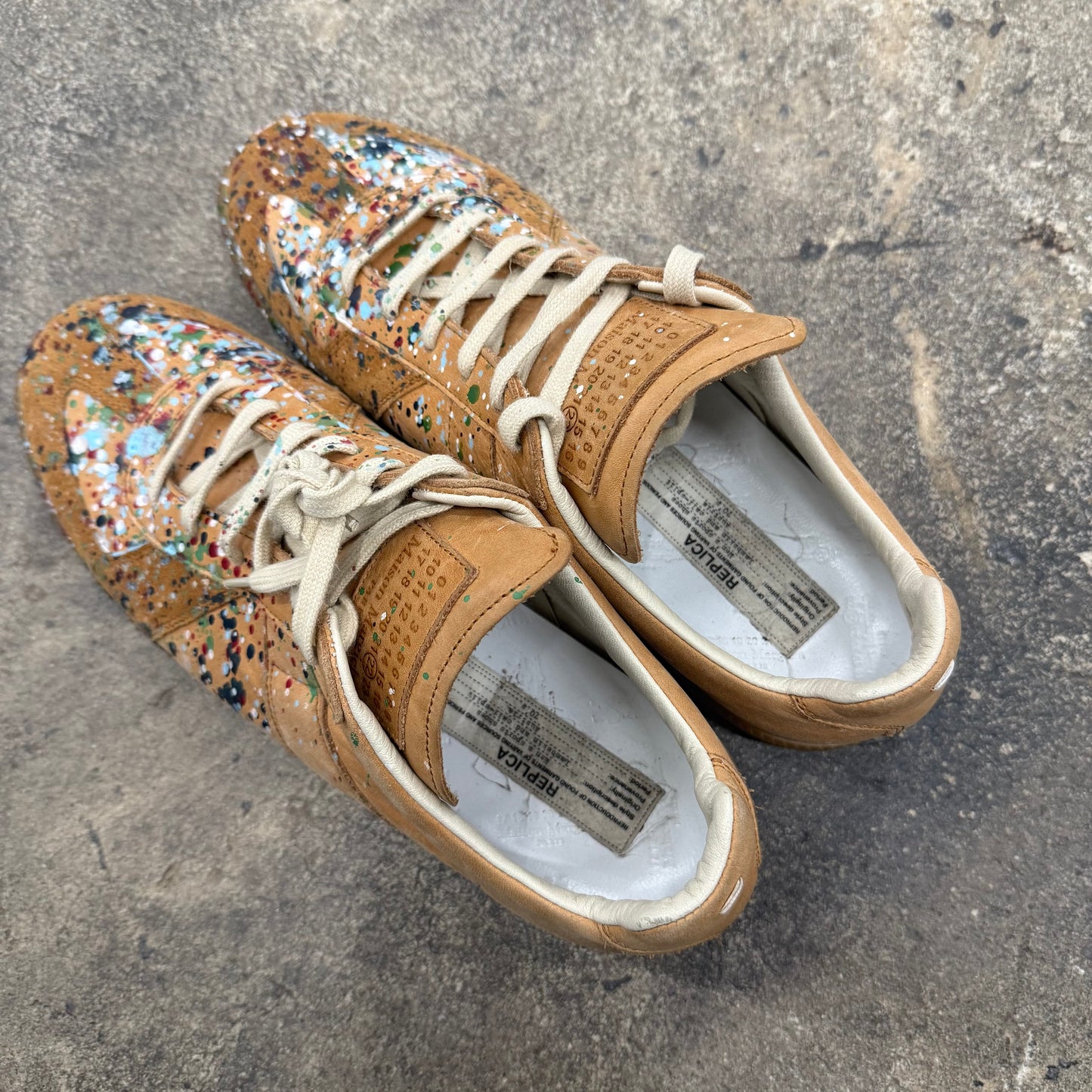 Maison Margiela Beige Splatter Paint GAT