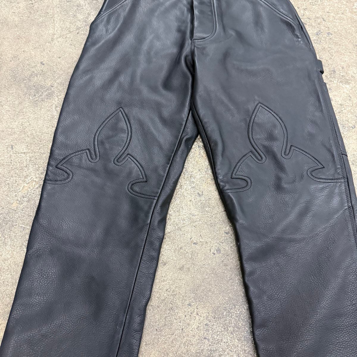 Chrome Hearts Leather Fleurknee Carpenters