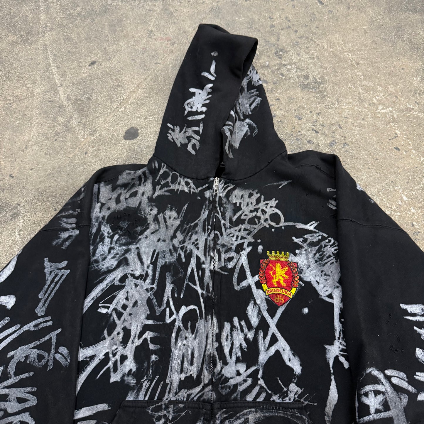 Balenciaga Black Graffiti Zipup