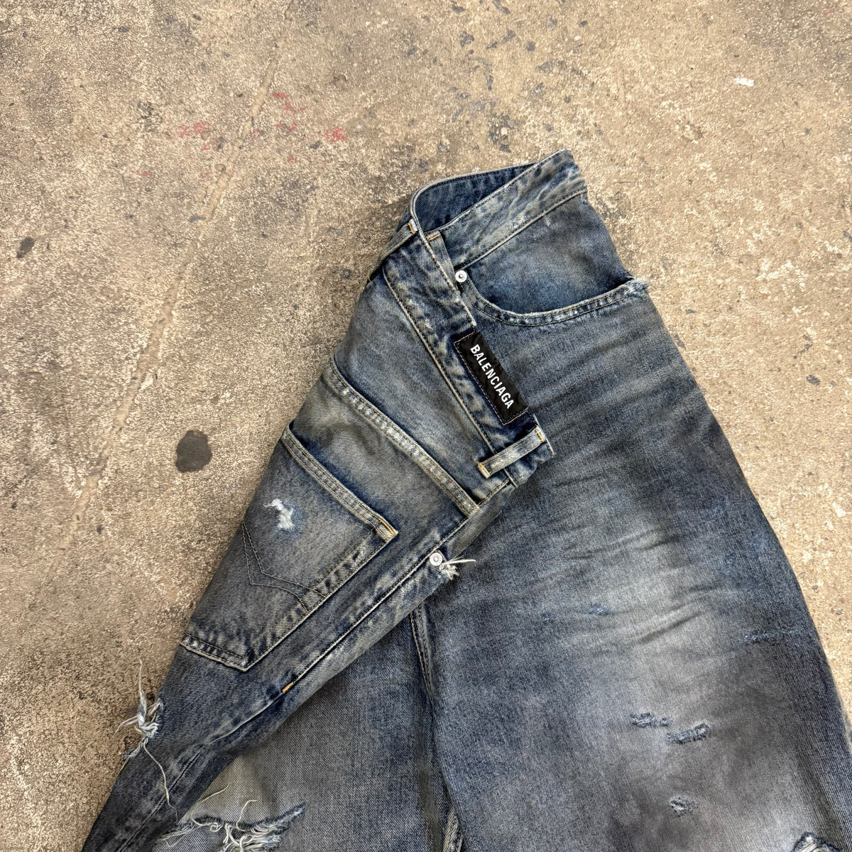 Balenciaga Mud Oil Spill Denim