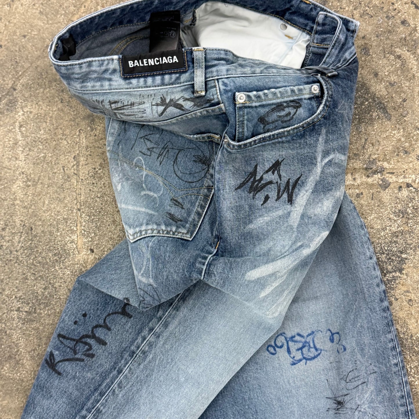 Balenciaga Graffiti Denim