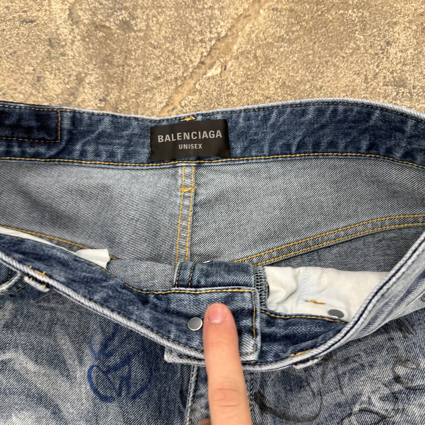 Balenciaga Graffiti Denim