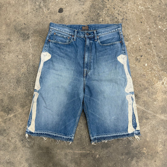 Kapital ‘Bone’ Denim Shorts
