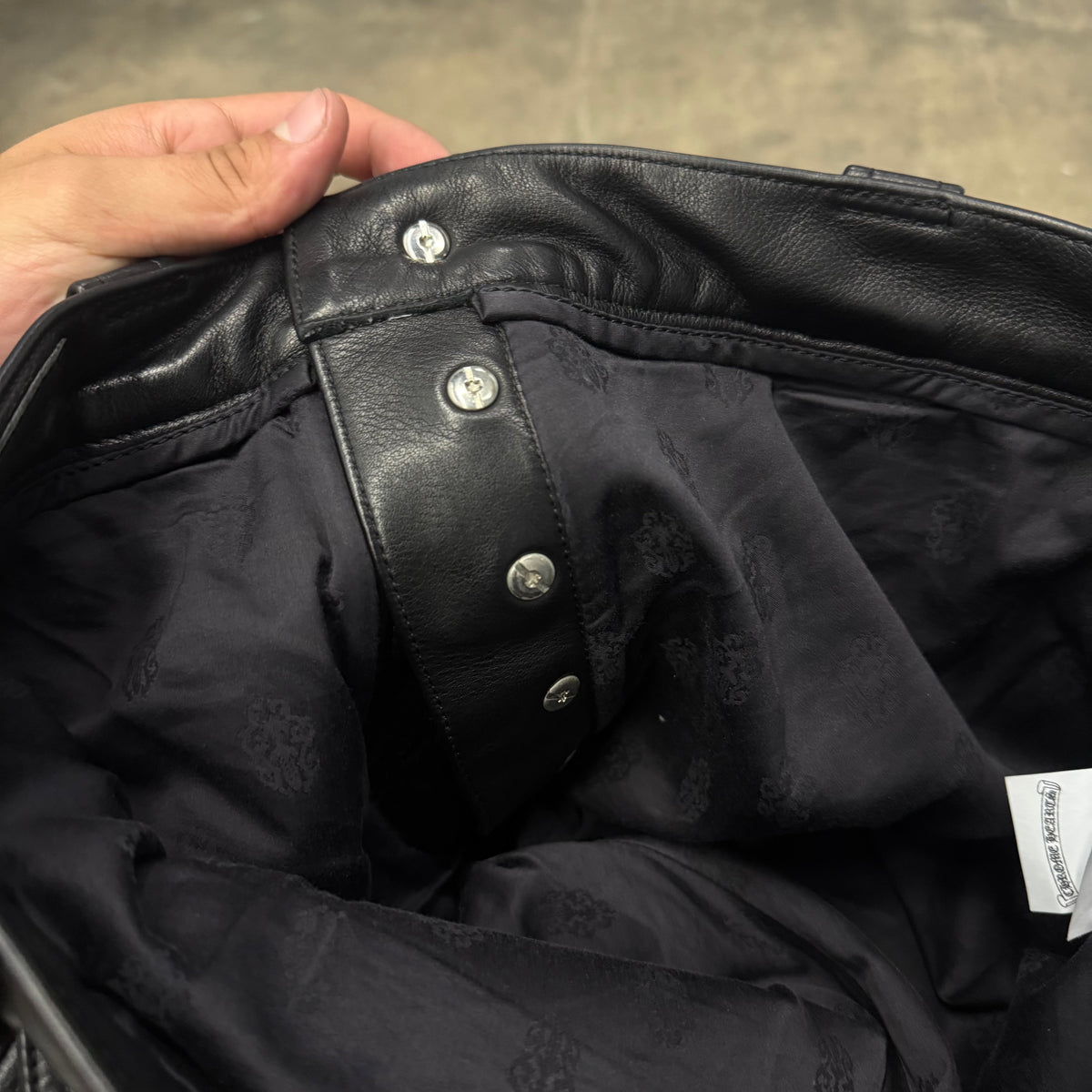 Chrome Hearts Leather Fleurknee Carpenters