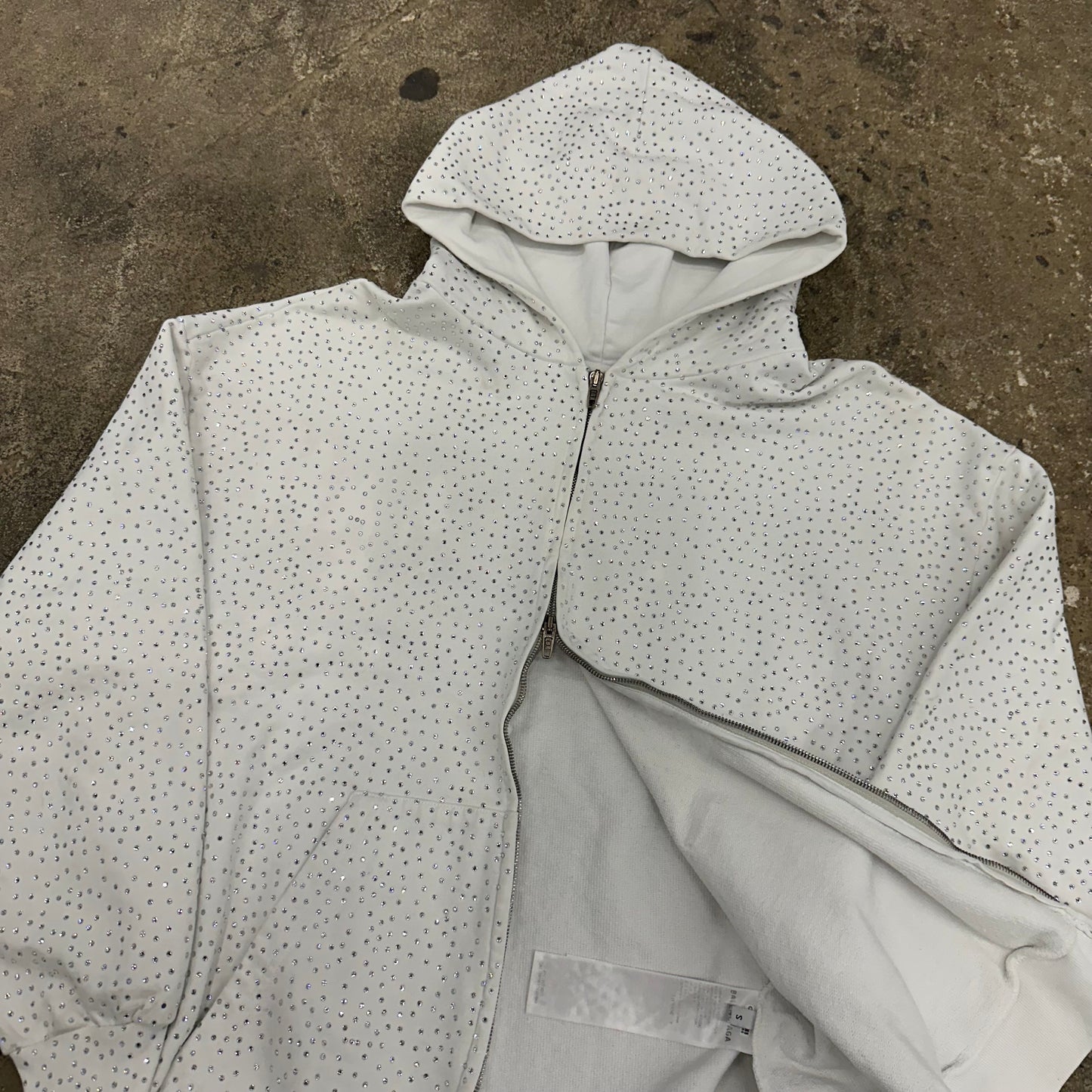 Balenciaga Rhinestone Zipup