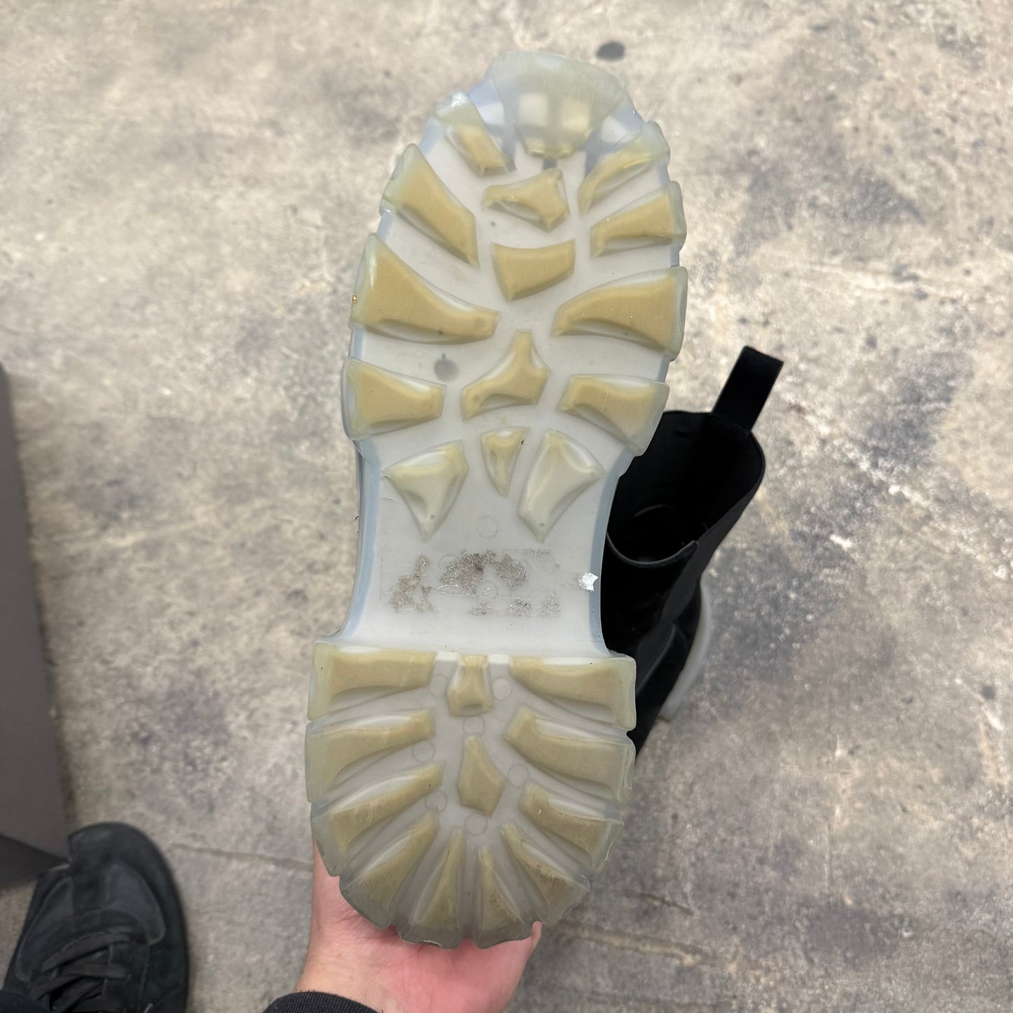 Rick Owens Suede Tractor Boots