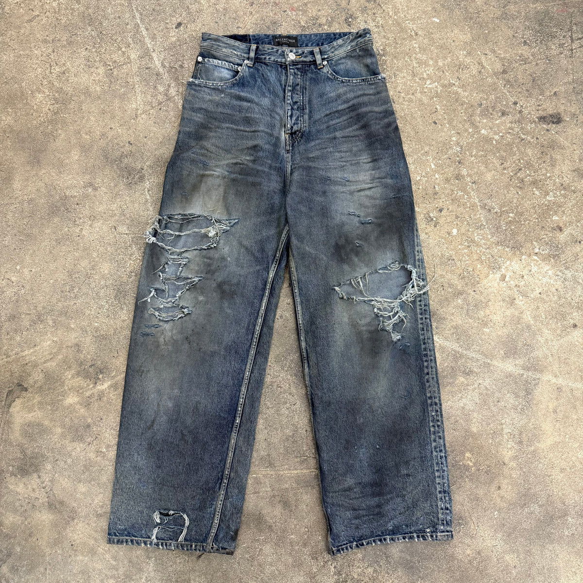 Balenciaga Mud Oil Spill Denim