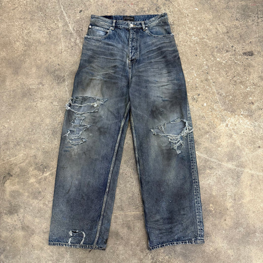Balenciaga Mud Oil Spill Denim