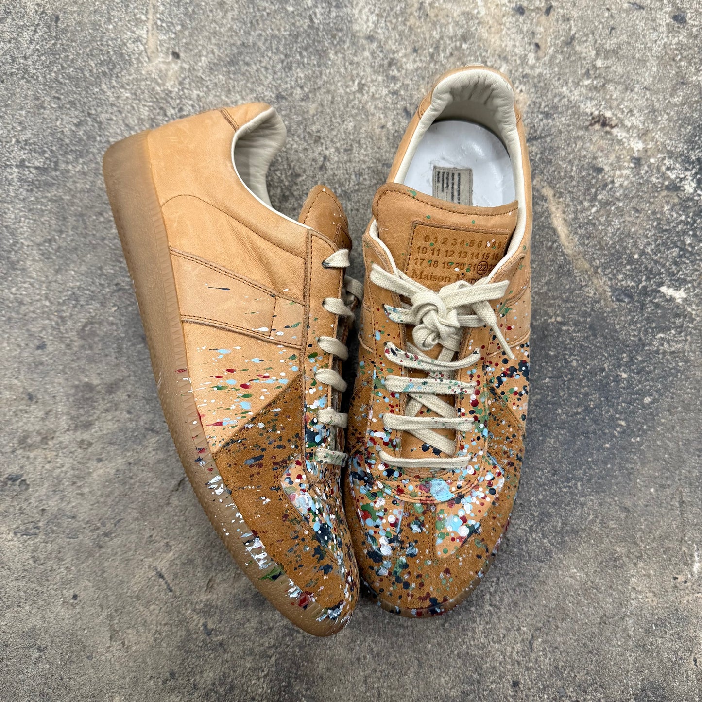 Maison Margiela Beige Splatter Paint GAT