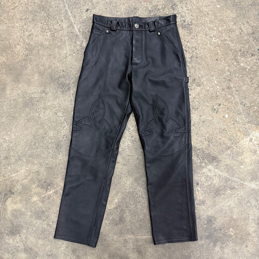 Chrome Hearts Leather Fleurknee Carpenters
