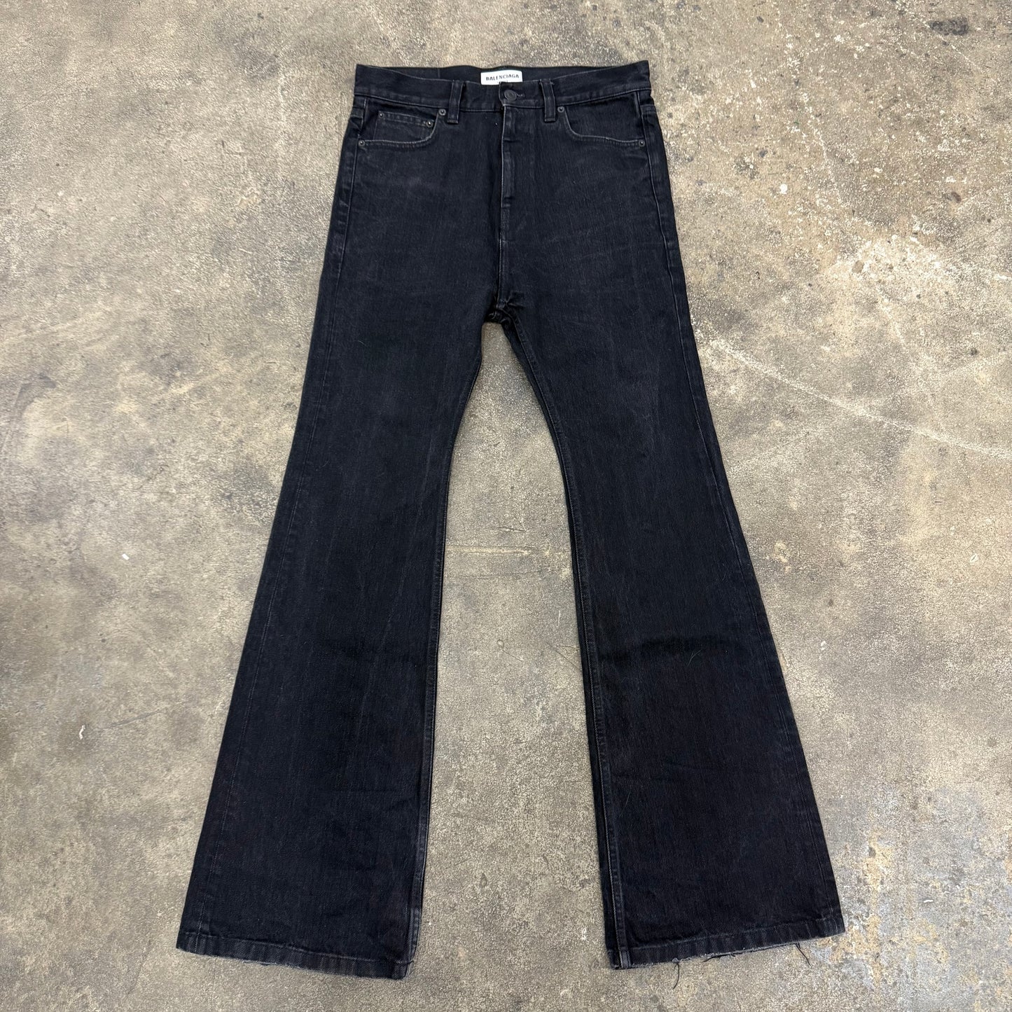 Balenciaga Black Flared Denim