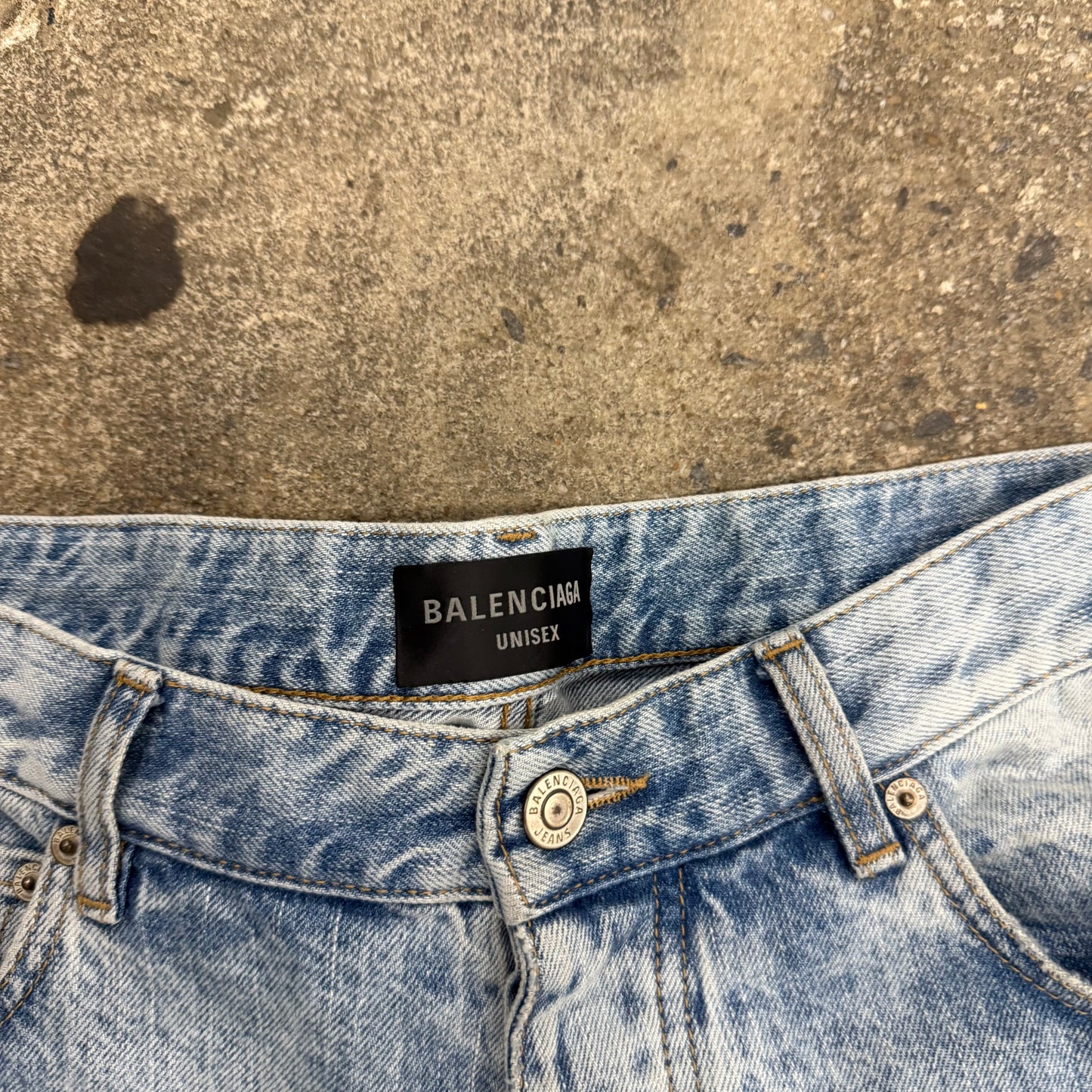 Balenciaga Blue Baggy Denim