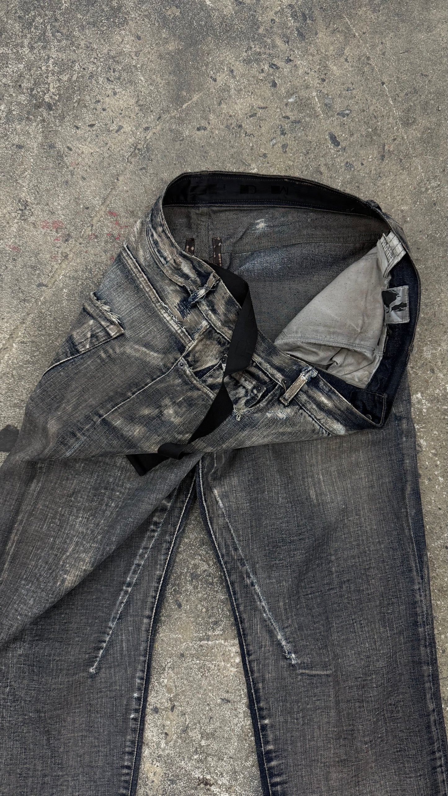 Rick Owens FW07 Dust ‘DNA’ Detroit Cut Denim