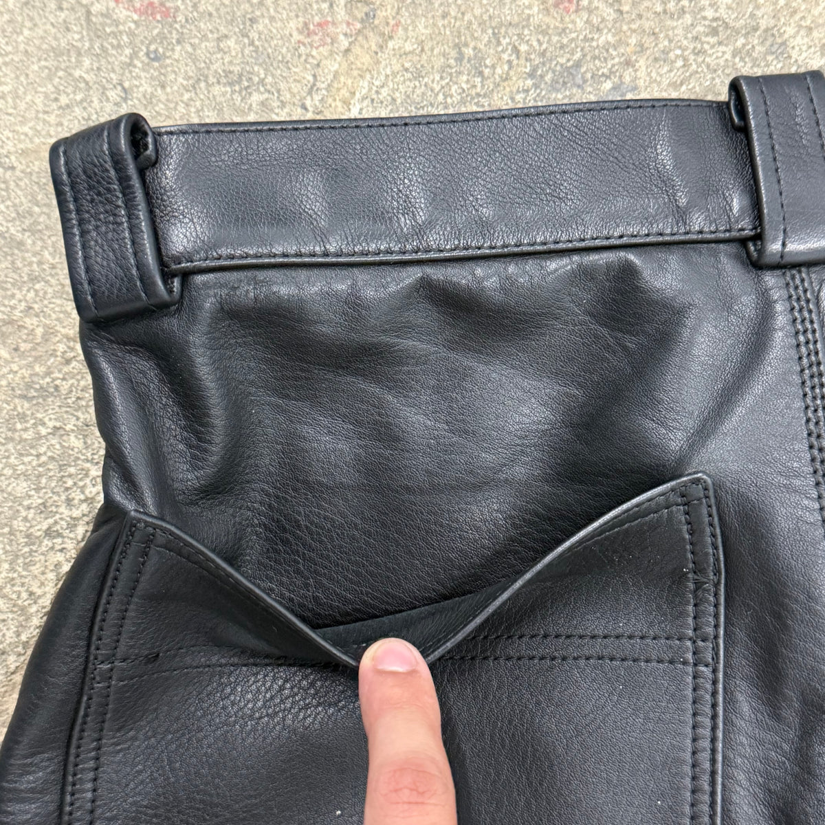 Chrome Hearts Leather Fleurknee Carpenters