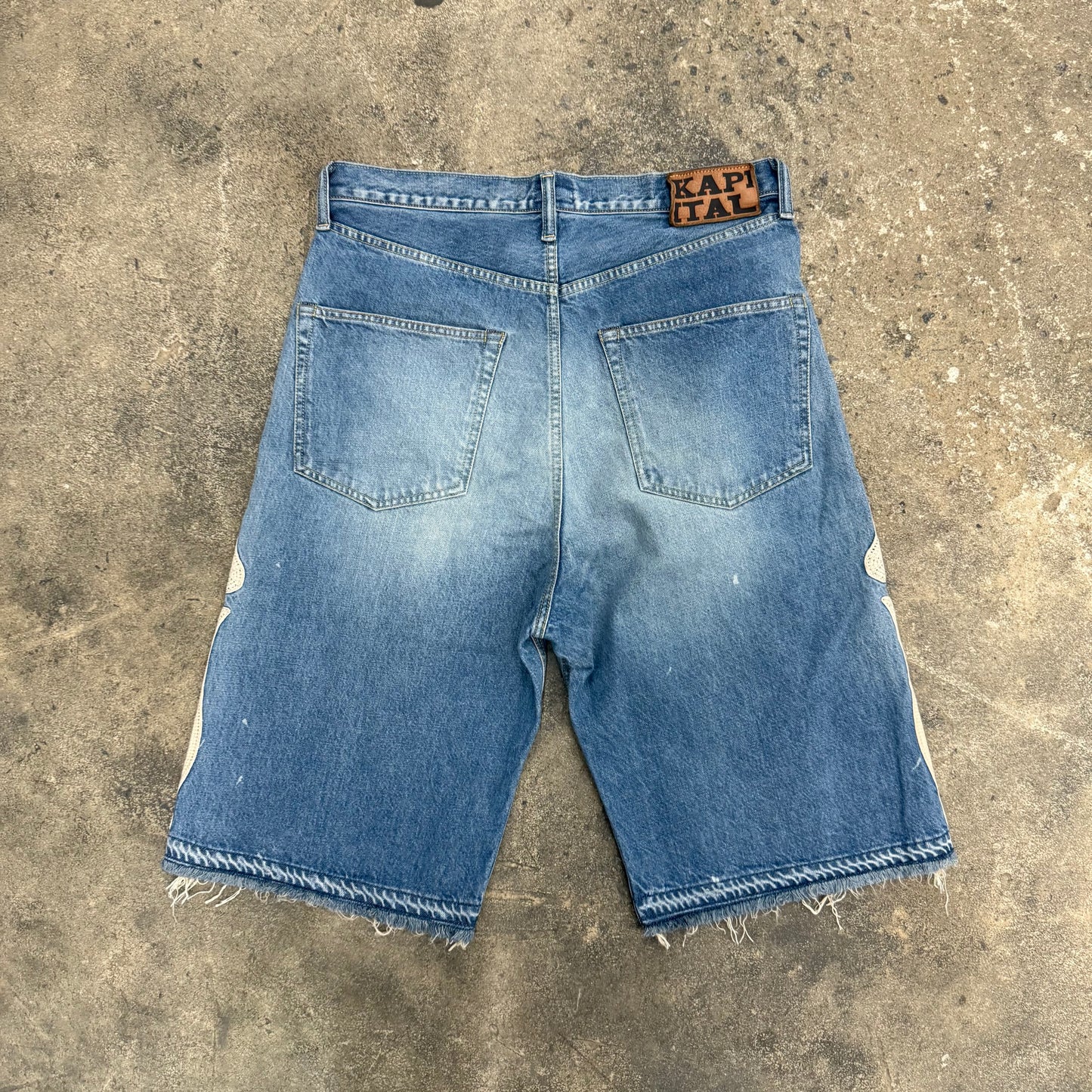 Kapital ‘Bone’ Denim Shorts