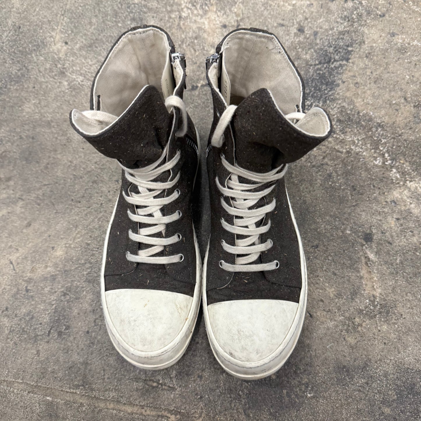 Rick Owens Ramones Felt Hightop