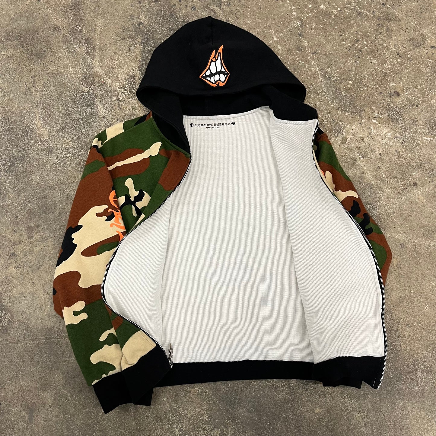 Chrome Hearts Matty Boy Caution Camo Zipup