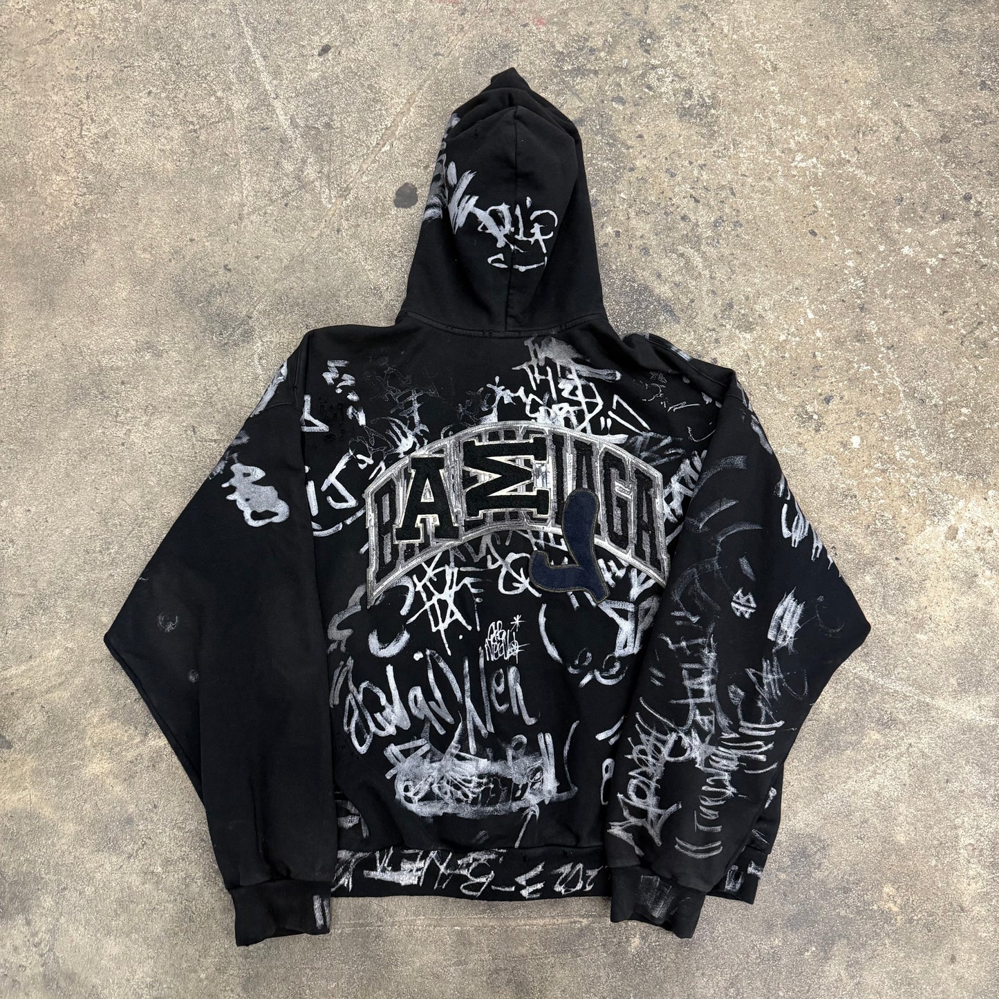 Balenciaga Black Graffiti Zipup