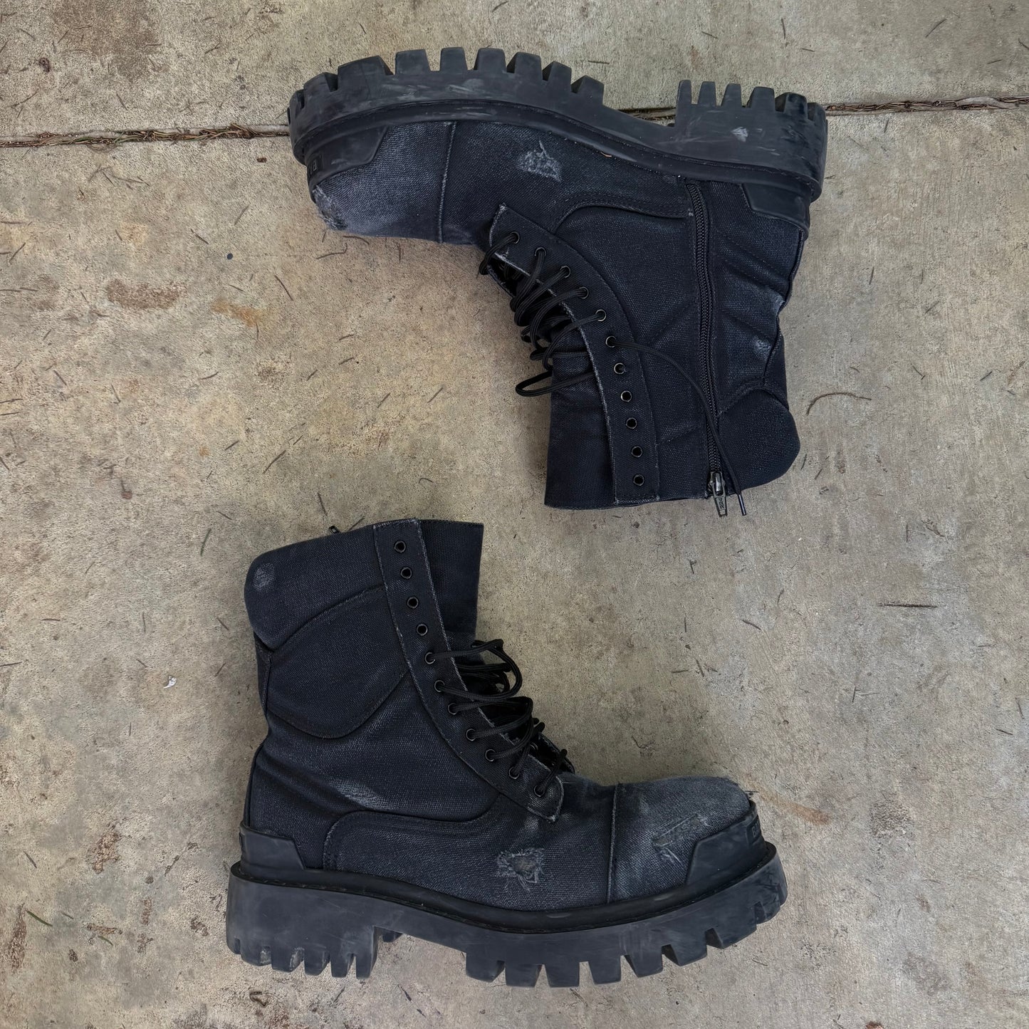 Balenciaga Distressed Strike boots