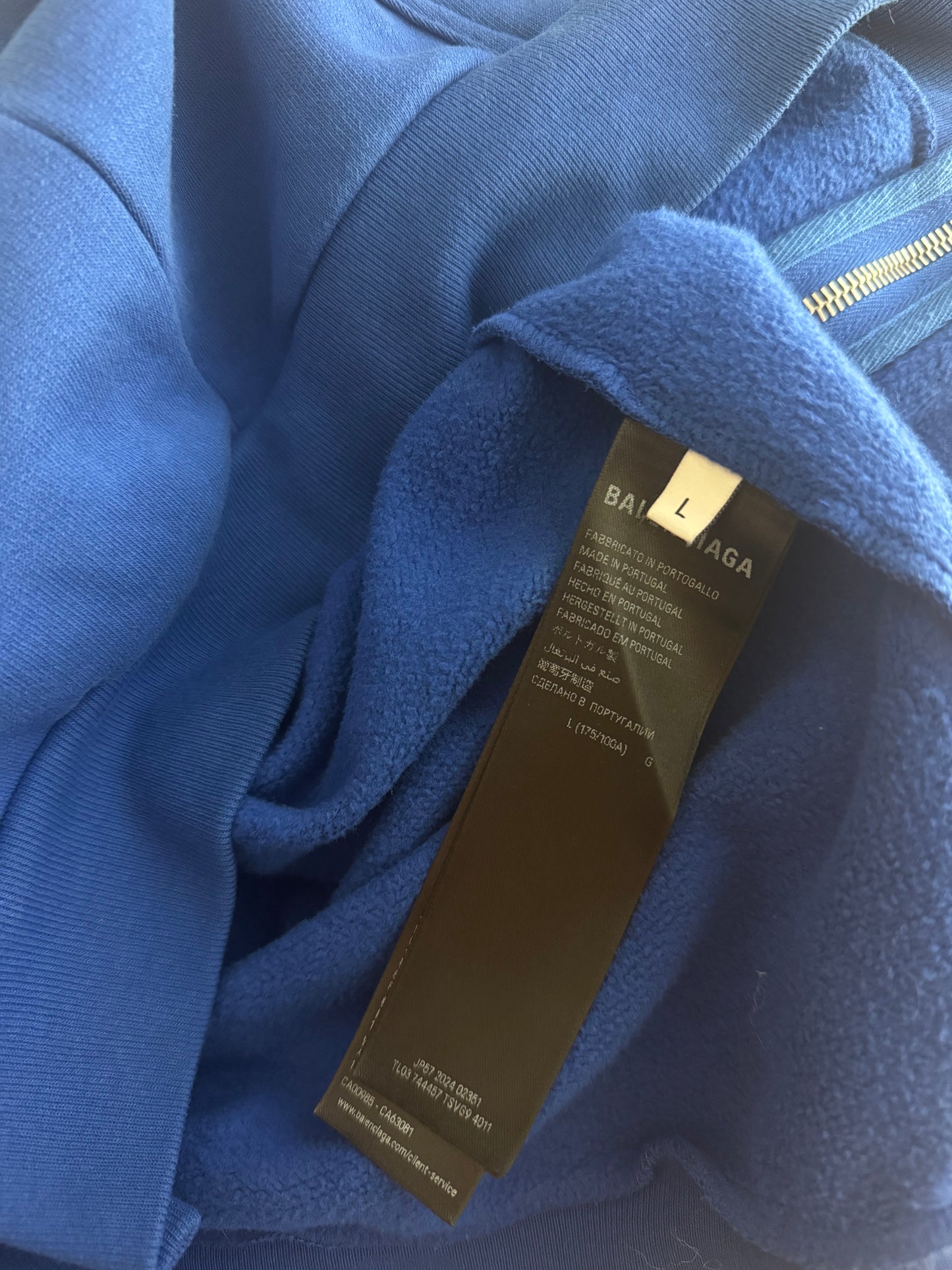 Balenciaga Blue Soccer Zipup