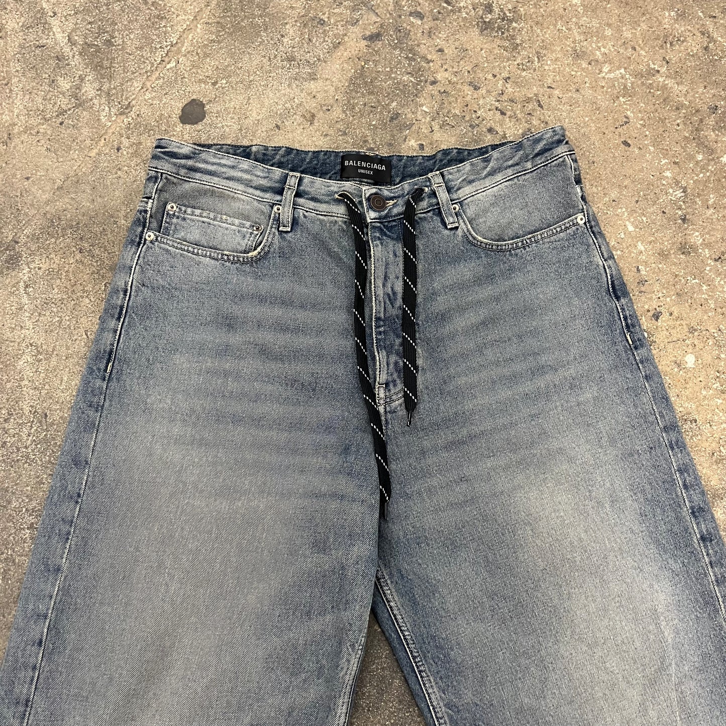 Balenciaga Drawstring Baggy Denim