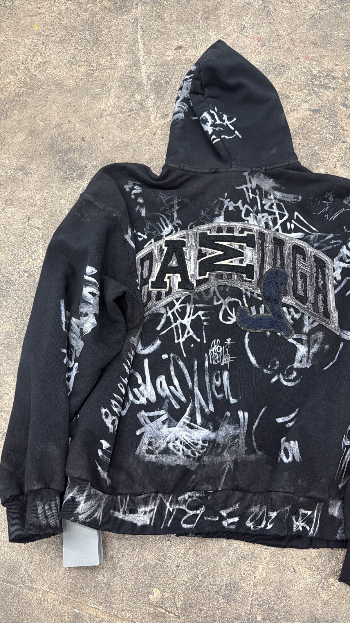Balenciaga Black Graffiti Skater Zipup